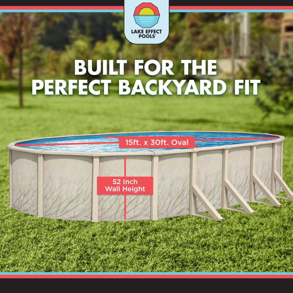 Lake Effect Pools® Meadows Reprieve Oval Above Ground Pool Kit