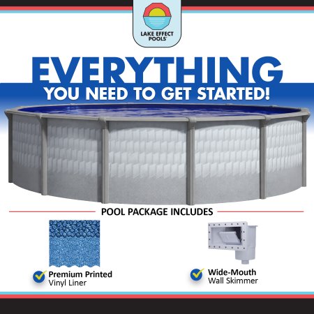 Lake Effect Pools&reg; Testudo 24' Round Above Ground Pool Kit