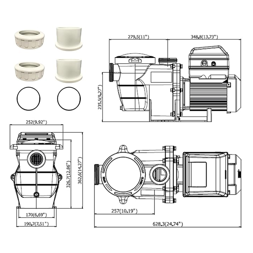 Swimline®  Inground Pool Pump Variable Speed (Various HP)