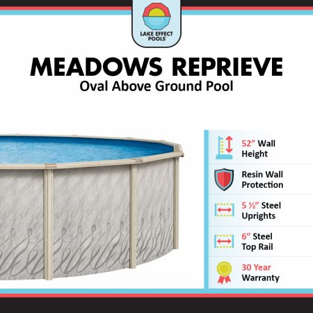 Lake Effect Pools® Meadows Reprieve Oval Above Ground Pool Kit