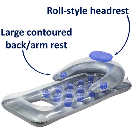 Aqua Select® Inflatable Chaise Lounger 66” - Deep Blue