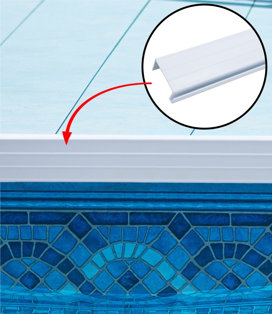 Coping Sections for use with Kayak Pools®  Pre 1977 - 2¾" x 8' (Various Kit Sizes)