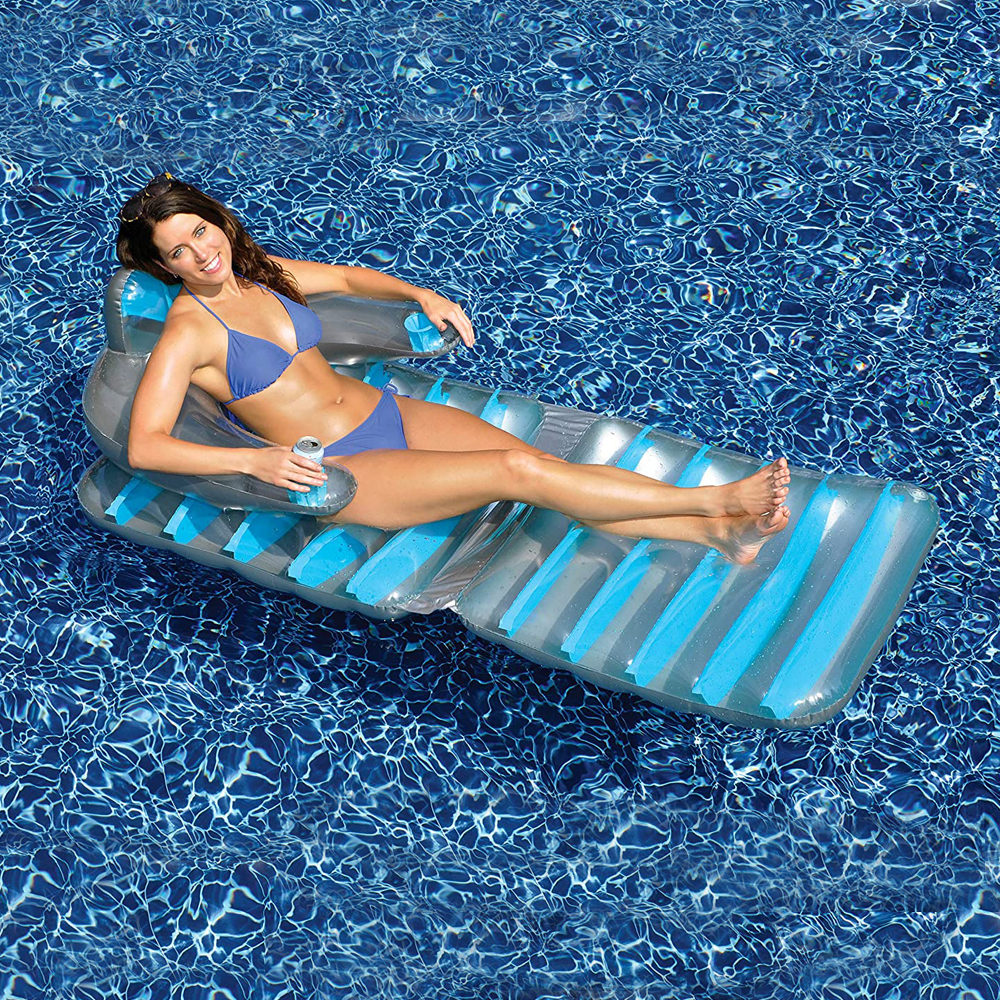 Swimline&reg; Folding Lounge Chair Inflatable Swimming Pool Float - Assorted Colors