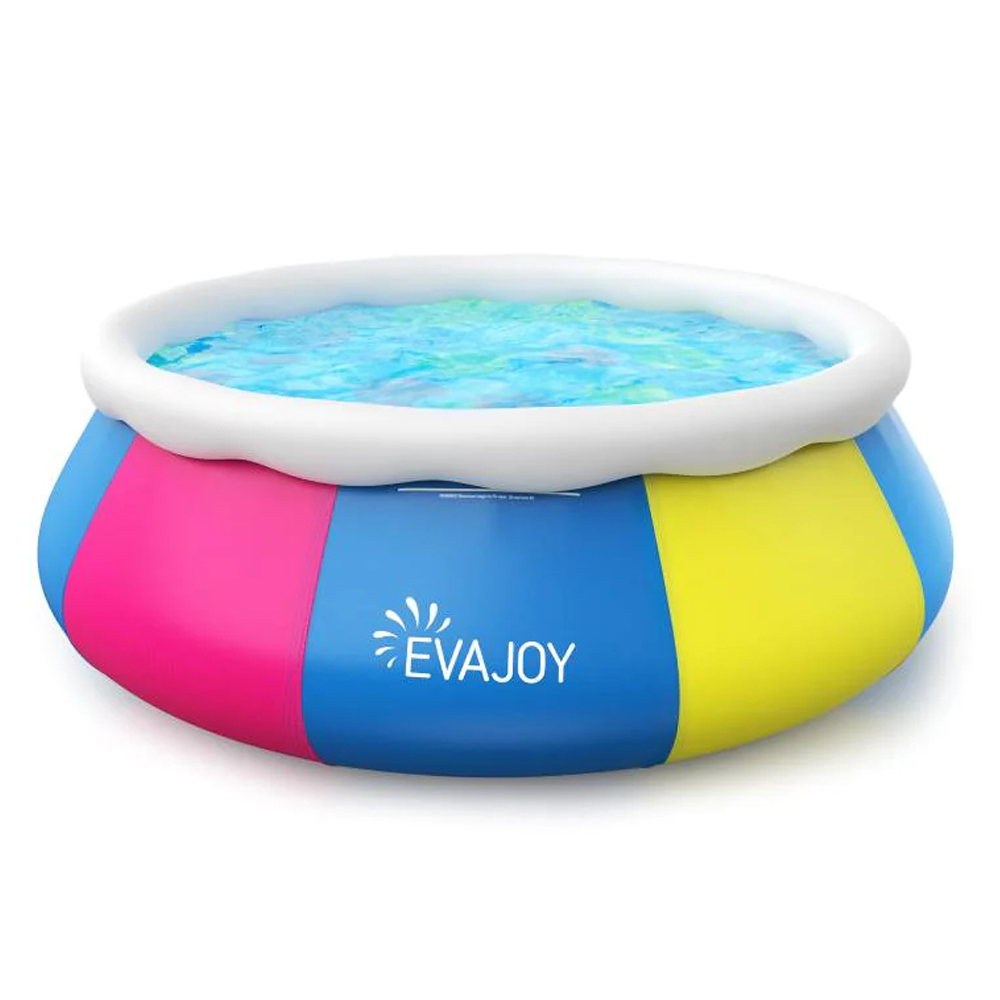 EVAJOY Inflatable 18' Round Swimming Pool Kit 48" H