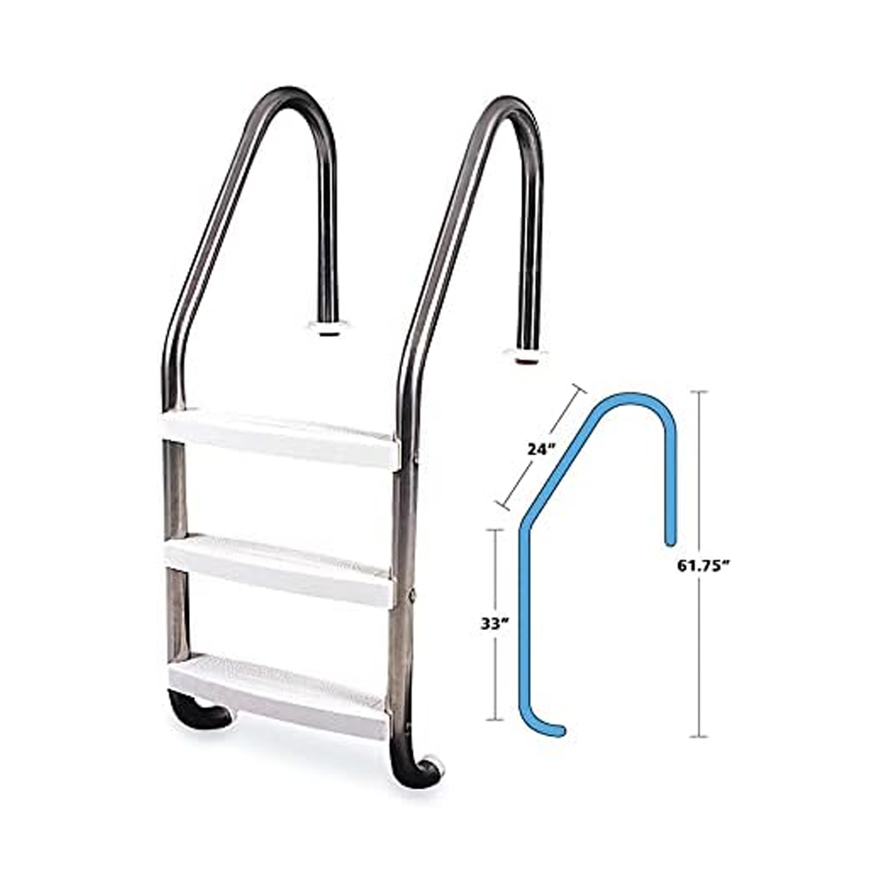 Swimline® HydroTools™  Inground 3 Step Stainless Steel Ladder (Various Heights)