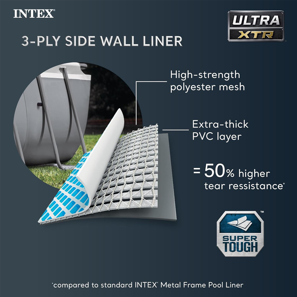 Intex&reg; 12' x 24' Rectangular Ultra XTR Frame&trade; Pool w/ Salt Water System - 52" Wall