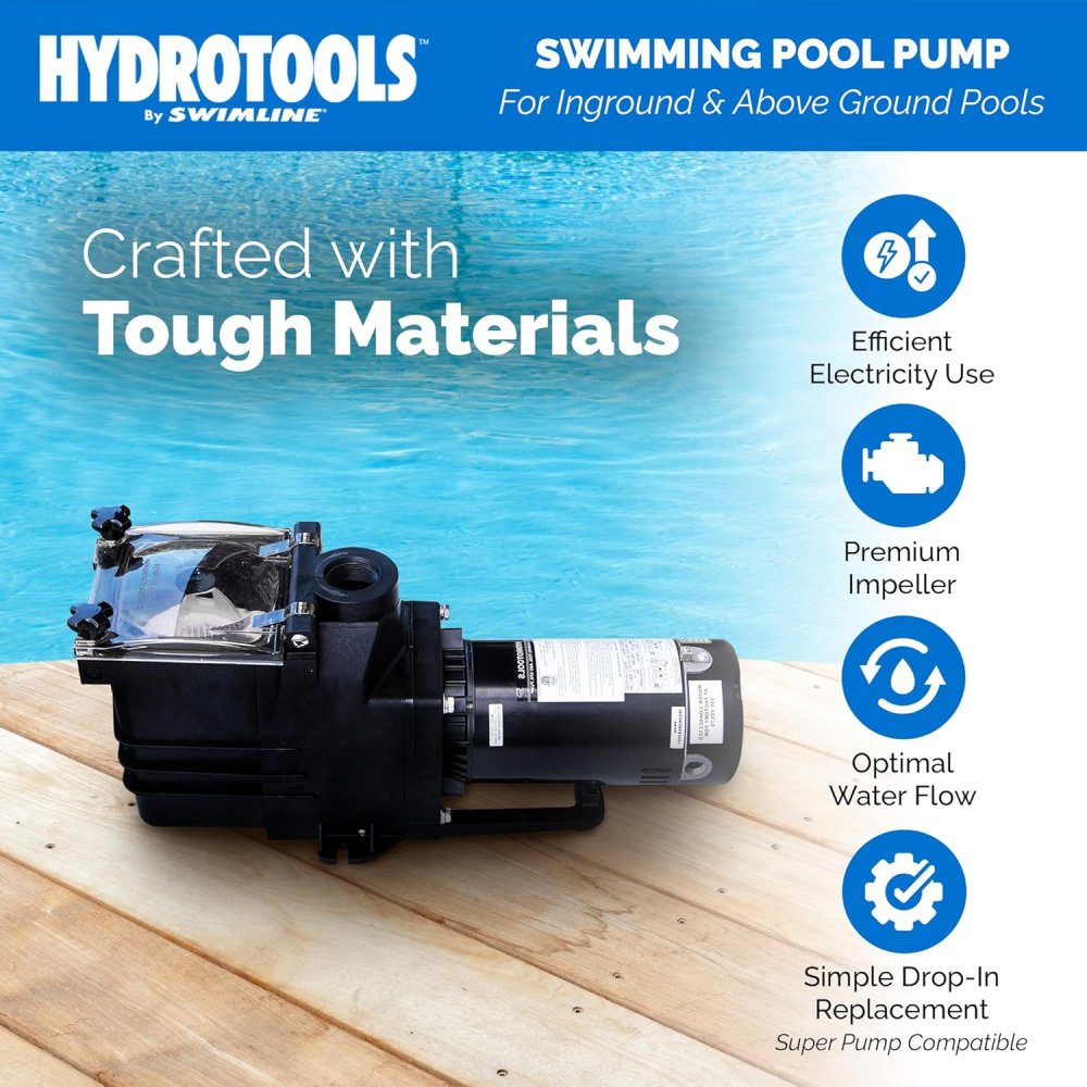 Hydrotools™ by Swimline® Hydro Super-Flo 1.5 HP Single Speed Inground ...