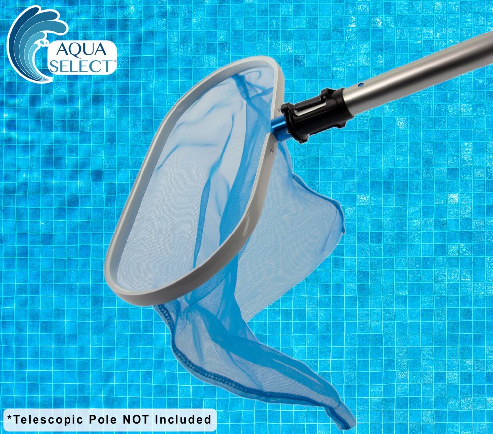 Aqua Select® Deep Bag Leaf Skimmer Made w/ Aluminum - Pool Background