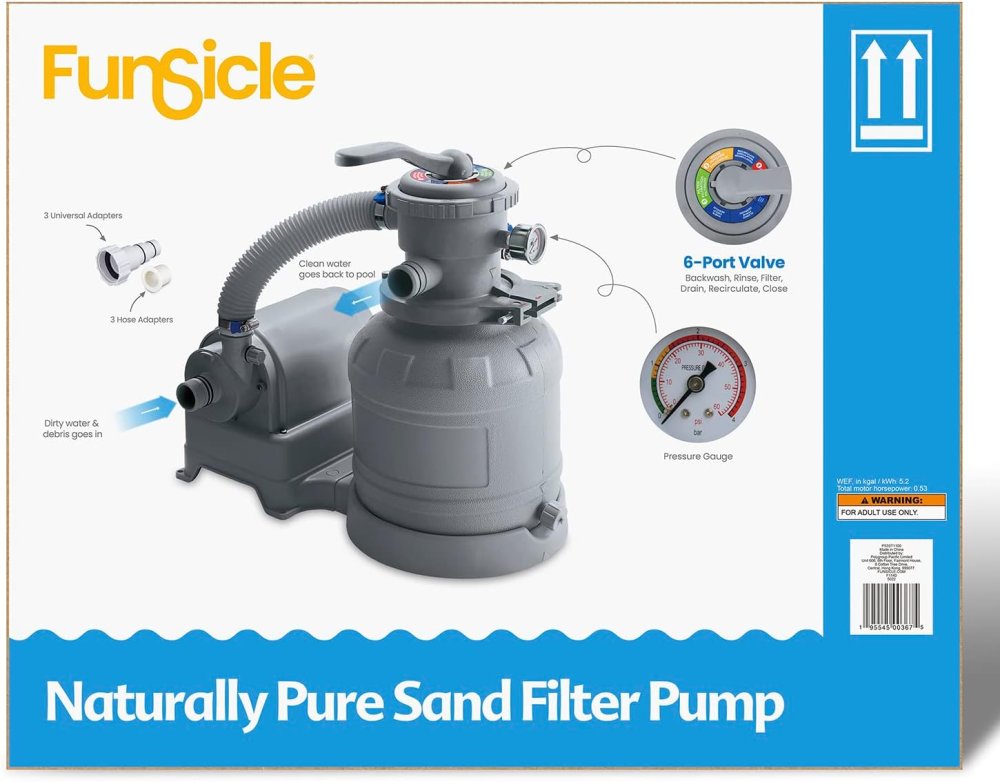 Funsicle 10” Sand Filter Pump for Above Ground Pools