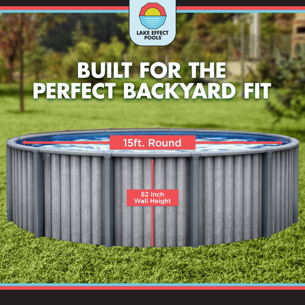 Santa Catalina™ by Lake Effect® 15' x 52" Round Above Ground Pool Kit