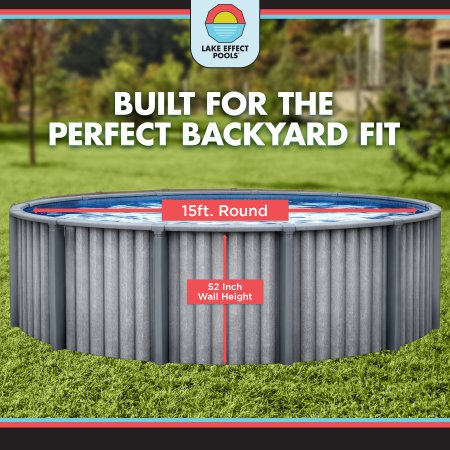 Santa Catalina™ by Lake Effect® 15' x 52" Round Above Ground Pool Kit