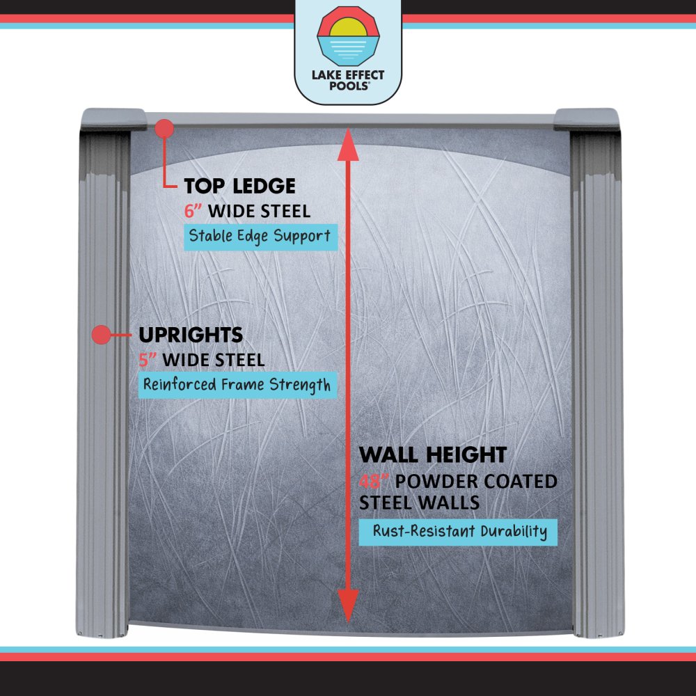 Bermuda by Lake Effect Pools® Oval Above Ground 48" Pool Complete