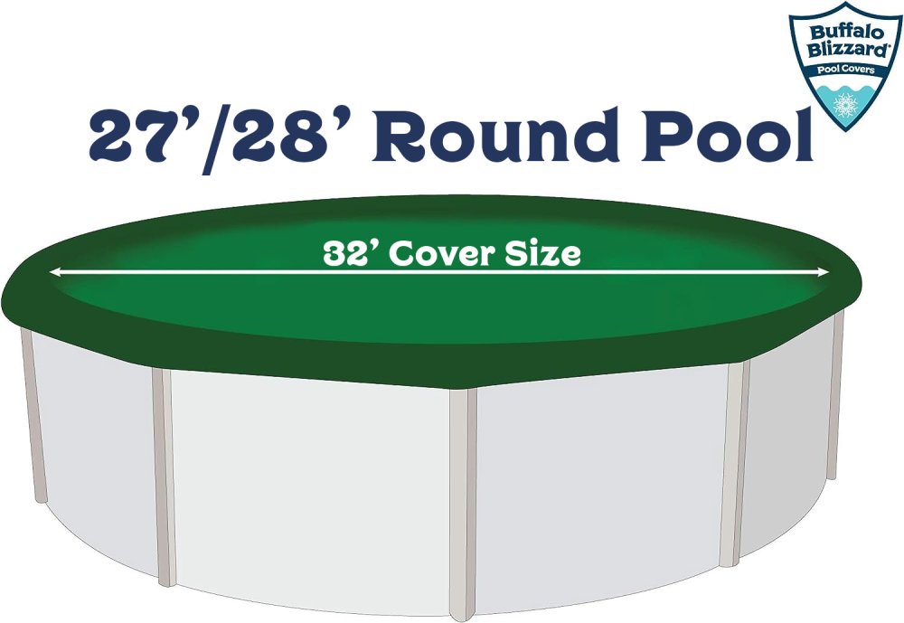 Buffalo Blizzard® Green Winter Cover Measurements - 32' Cover Size