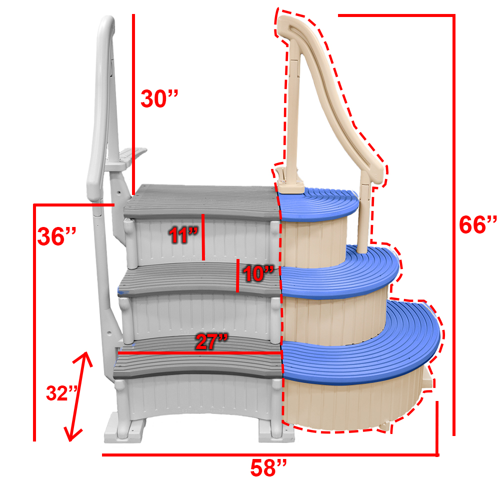 Confer® Inground Steps - Blue