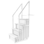 Aqua Select® Above Ground Anti-Slip Pool Steps w/ White Steps