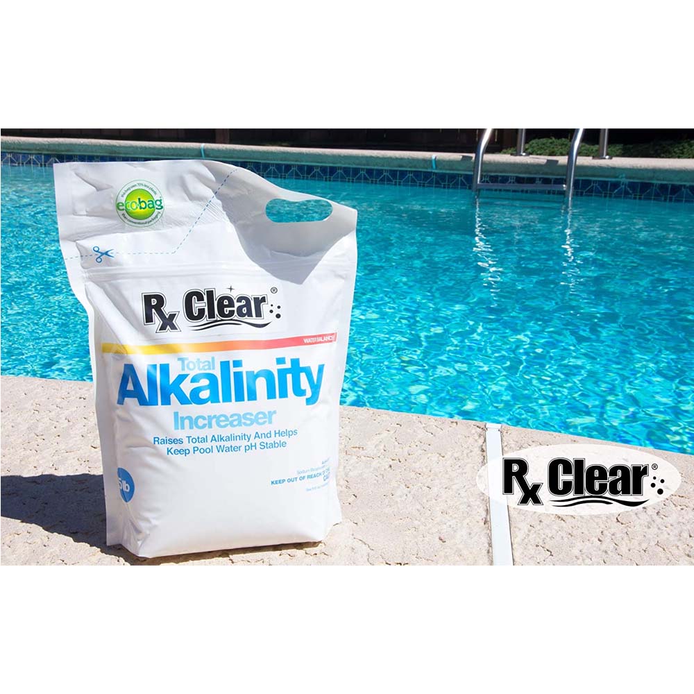 Rx Clear® Swimming Pool Alkalinity Increaser On Pool Deck