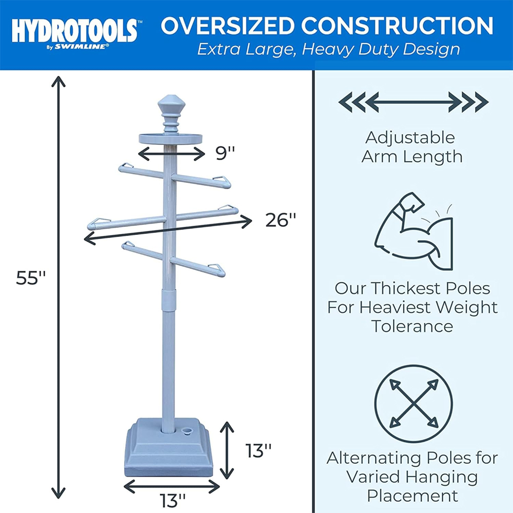 Swimline HydroTools Poolside Valet Butler Towel Rack