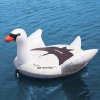 Lay-On Towable Inflatable Swan On Water