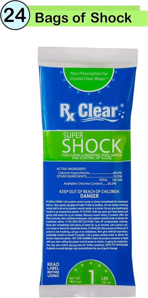 Rx Clear&reg; Super Shock Swimming Pool Chlorine Shock (Various Quantities)