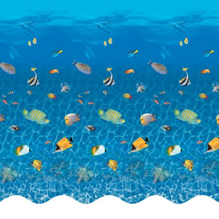 SmartLine® 16' x 32' Rectangular Caribbean Prism Liner for Fanta-Sea™ Pool - 7½' Deep End 25 Gauge
