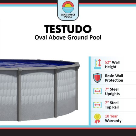 Testudo by Lake Effect Pools® Oval Above Ground Pool Kit