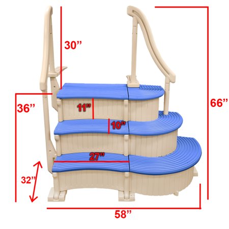 Confer® Inground Steps Measurements