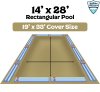 Buffalo Blizzard&reg; Rectangle Supreme Plus Winter Cover w/ Waterbag Kit (Various Sizes)