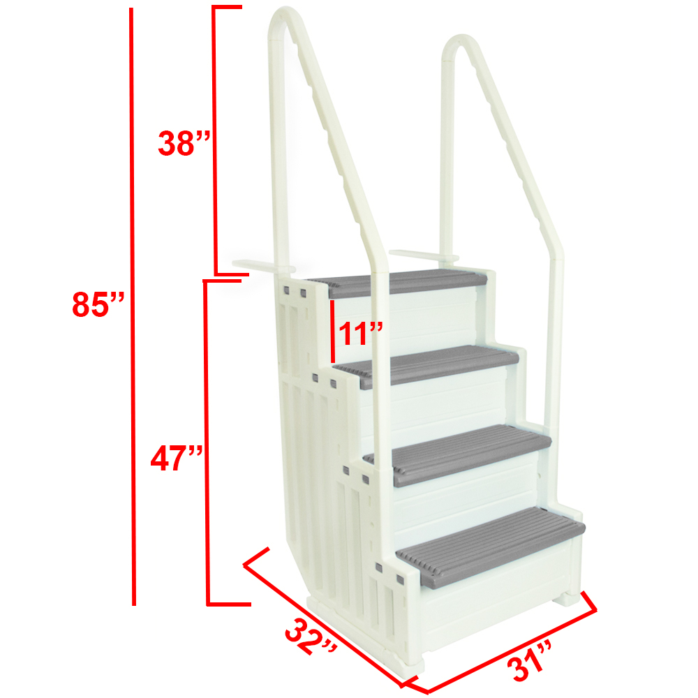 Confer Plastics® Above Ground In Pool Steps and Ladders