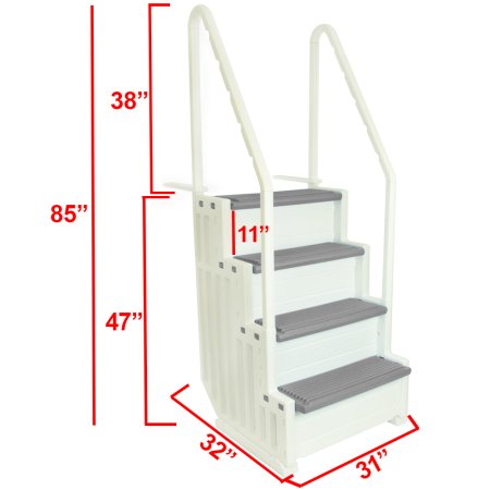 Confer Plastics® Above Ground In Pool Steps and Ladders