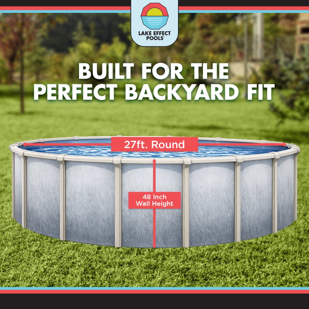 Lake Effect Pools® 27' Round Bermuda Aboveground Pool