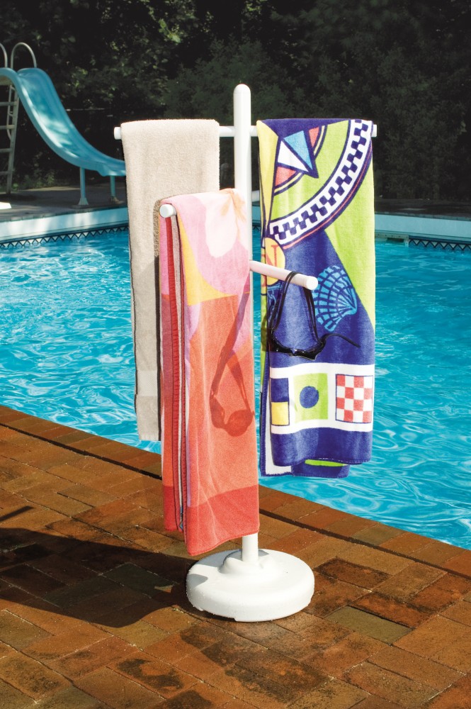 Outdoor 3 Bar Vertical Towel Rack