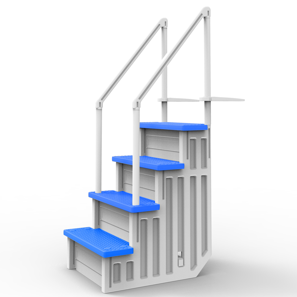 Anti Slip for Pool Steps -- Blue steps from Aqua Select for Above Ground Pools