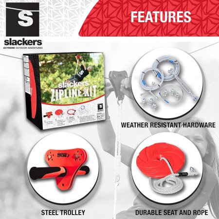 slackers 90' Eagle Zipline Kit With Free Spring Brake Kit