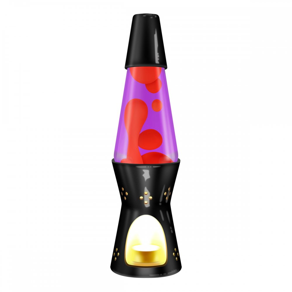 Black, Orange & Purple <BR> Candle LAVA® Lamp 11.5"