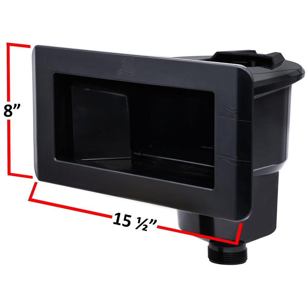 Carvin® Skimtech 500™ Black Wide-Mouth Skimmer For Above Ground Swimming Pools