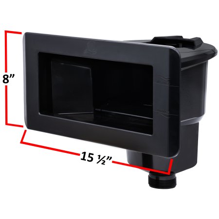 Carvin® Skimtech 500™ Black Wide-Mouth Skimmer For Above Ground Swimming Pools