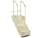 Drop In Above Ground Pool Steps - White