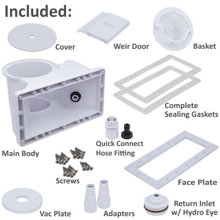 Rx Clear® Wide-Mouth Skimmer for Above Ground Swimming Pools (Various Colors)