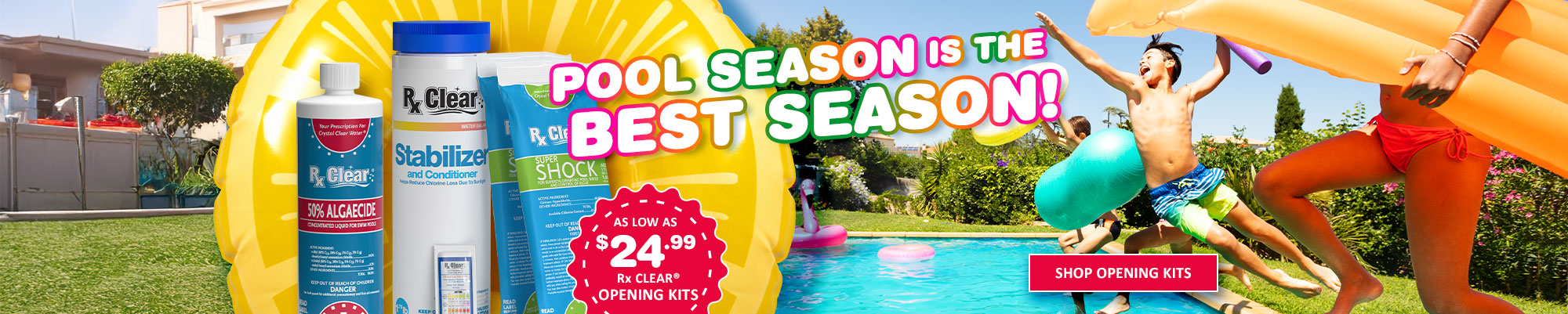 Shop Rx Clear® Swimming Pool Opening Chemical Kits