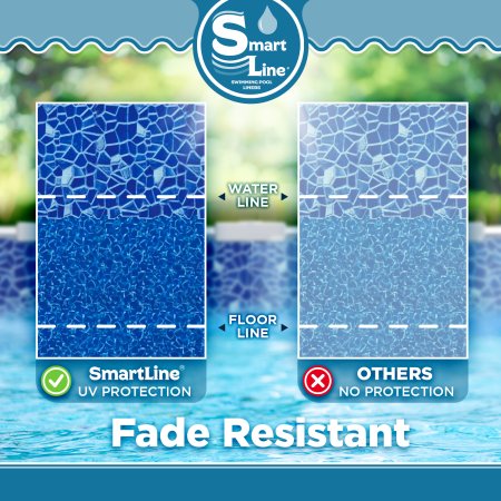 SmartLine&reg; 24' Round Cracked Glass Overlap Liner 48" / 52" H, 20 Gauge