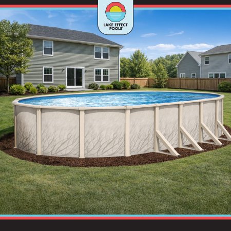 Lake Effect Pools® Meadows Reprieve Oval Above Ground Pool Kit