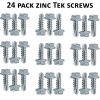Zinc Picket Screws for use with Kayak Pools&reg;: 24 Pack