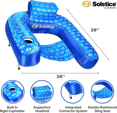 Swimline®  Fabric Covered U-Seat Loungers