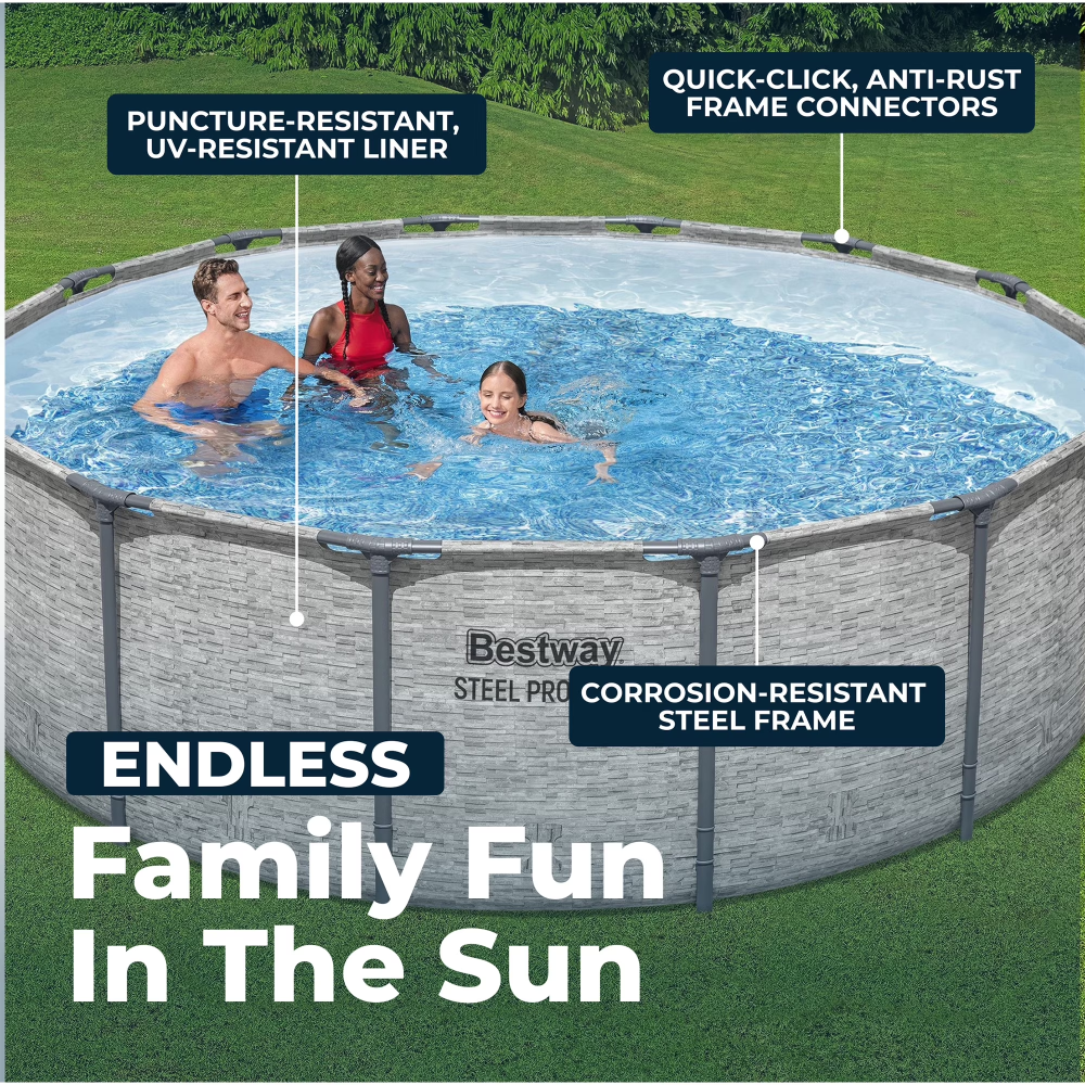 Bestway® Steel Pro MAX™ 48"H Round Above Ground Pool Kits