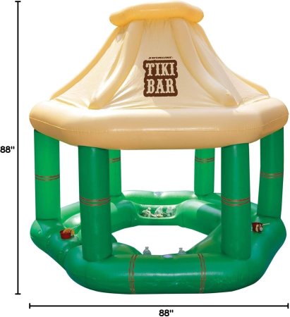 Swimline®  Tropical Inflatable Swim Up Tiki Bar
