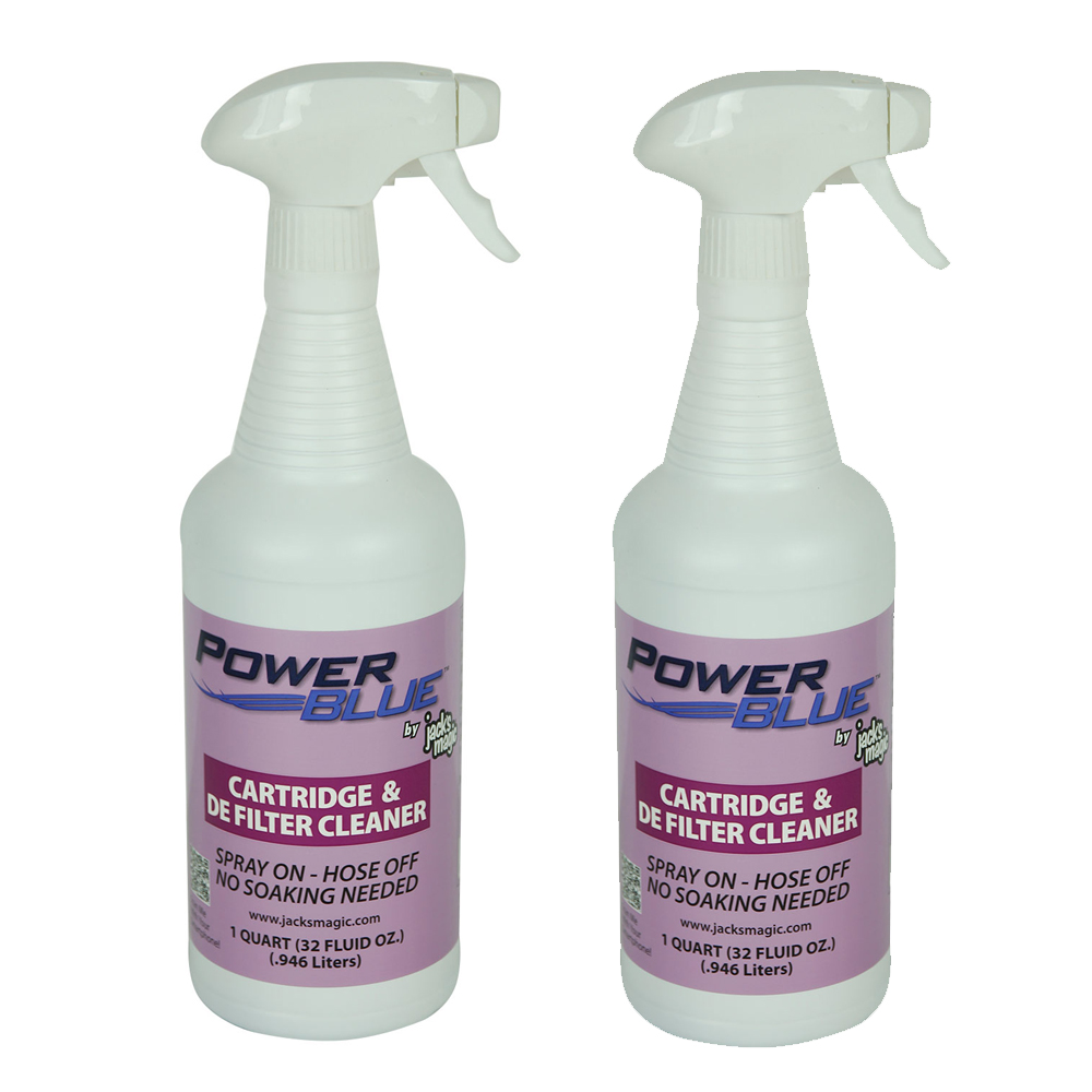 Power Blue Cartridge and DE Swimming Pool Filter Cleaner - 2 Pack