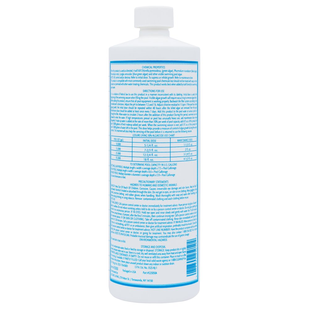 Rx Clear&reg; Swimming Pool Algaecide 50 Plus (Various Quantities)