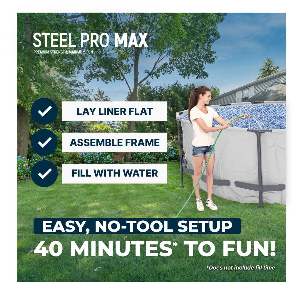 Bestway® Steel Pro MAX™ 48"H Round Above Ground Pool Kits