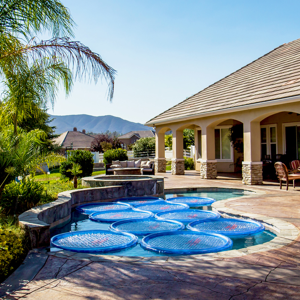 Solar Sun Rings™ On Swimming Pool