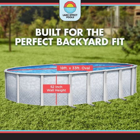 Lifestyle by Lake Effect Pools® Oval Above Ground Pool Kit With 52" Wall